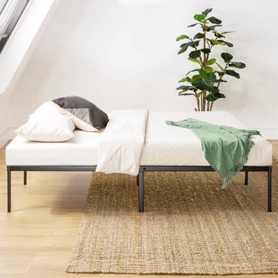 14" Classic Metal Platform Bed Frame Black - Mellow
