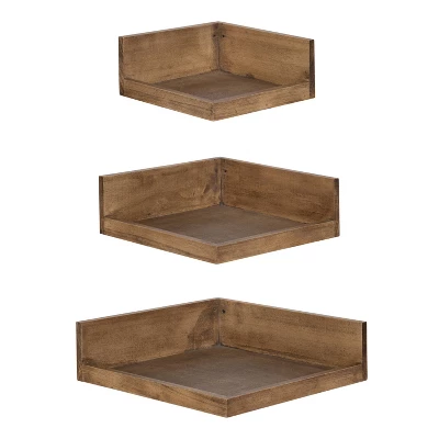 3pc Levie Corner Shelf Set - Kate & Laurel All Things Decor - Image 5