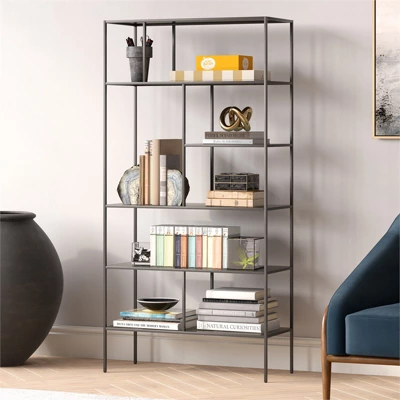 Gunmetal Gray Bookcase - Henn&Hart - Image 8