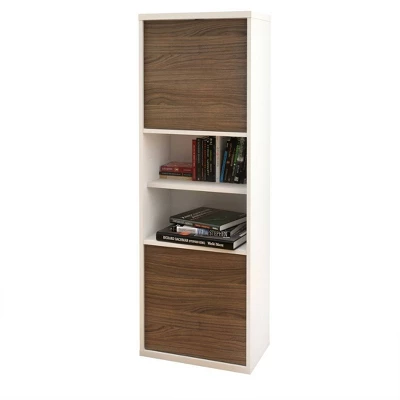 3pc Liber T Home Office Set White/Walnut - Nexera - Image 2
