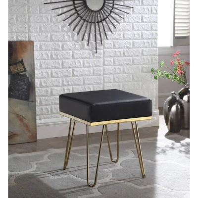 Catha Ottoman Black - Chic Home Design - Image 4