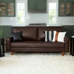 Hobbes Mid-Century Leather Sofa - Abbyson Living