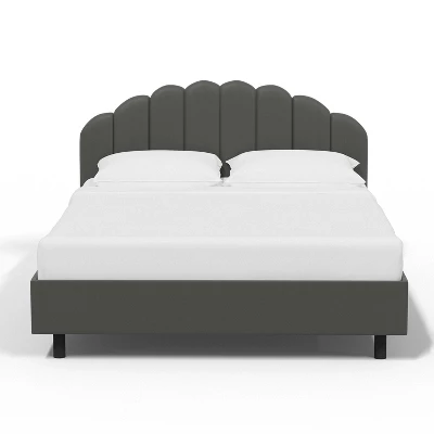 Emma Shell Upholstered Platform Bed - Skyline Furniture