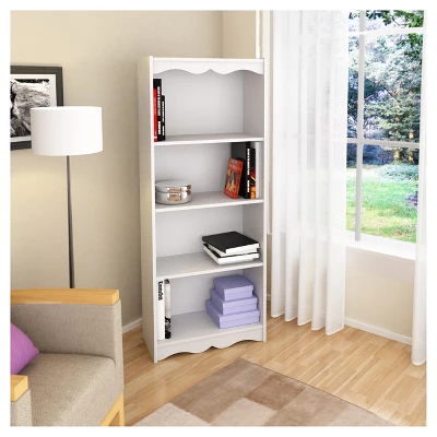 48" Hawthorn Tall Bookcase White - Corliving® - Image 2
