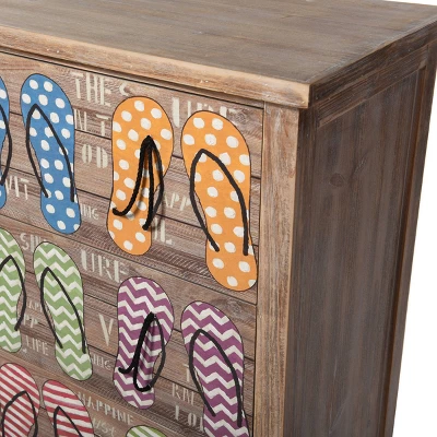 Key West Three Drawer Chest Flipflop Design Gray - StyleCraft - Image 5