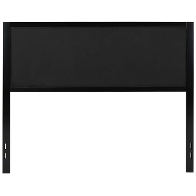 Emma And Oliver Queen Size Metal Headboard - Black Fabric Upholstery Fits Standard Bed Frames - Image 7