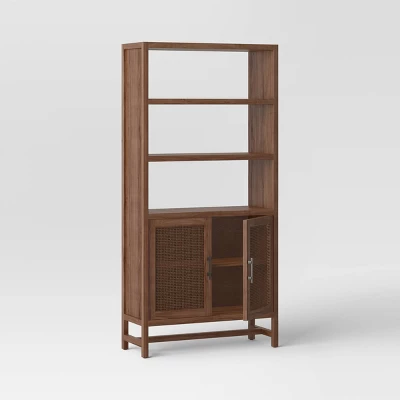 70.5" Warwick Storage Bookcase Brown - Threshold™ - Image 2