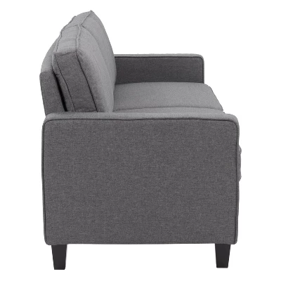 Georgia Fabric Three Seater SofaGray - CorLiving - Image 3