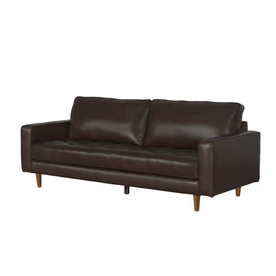 Hobbes Mid-Century Leather Sofa - Abbyson Living - Image 11