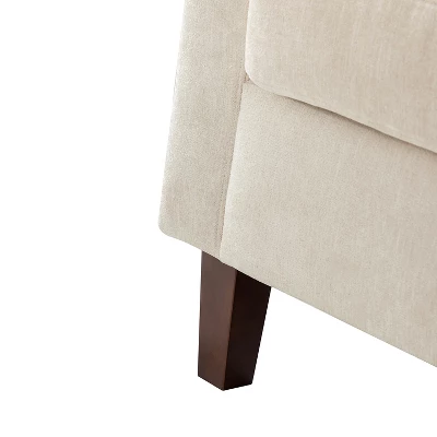 Set Of 2 Deionides Tufted Wooden Upholstered Comfy Club Chair For Bedroom And Living Room With Wood Legs Comfy Club Chair For Bedroom With Wood Legs | ARTFUL LIVING DESIGN - Image 8