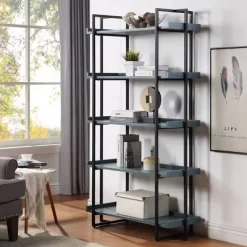 Kellare 5 Shelf Contemporary Bookcase - HOMES: Inside + Out