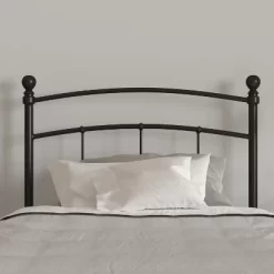 Merrick Lane Metal Headboard Contemporary Arched Headboard With Adjustable Rail Slots