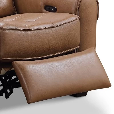 Elliot Leather Power Recliner Sofa Camel - Abbyson Living - Image 6