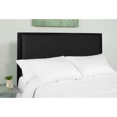 Emma And Oliver Queen Size Metal Headboard - Black Fabric Upholstery Fits Standard Bed Frames - Image 2