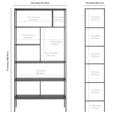 Gunmetal Gray Bookcase - Henn&Hart - Image 2