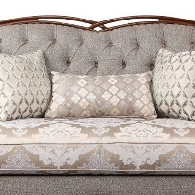 88" Miyeon Sofa Fabric/Cherry - Acme Furniture - Image 4