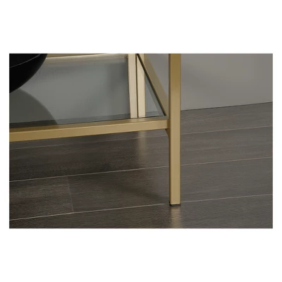 71" International Luxury Bookshelf Satin Gold Finish - Sauder - Image 5