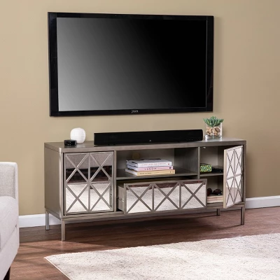 Binsprai Storage TV Stand For TVs Up To 60" Silver - Aiden Lane - Image 2