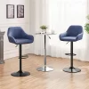 Yaheetech 2pcs Upholstered Height Adjustable Swivel Bar Stools Set