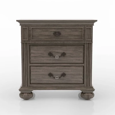 3pc Pennings Traditional Bed Set With 2 Nightstands Gray - HOMES: Inside + Out - Image 12