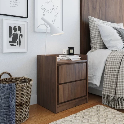 Corsica Swing Door Nightstand Walnut - Eco Dream - Image 6