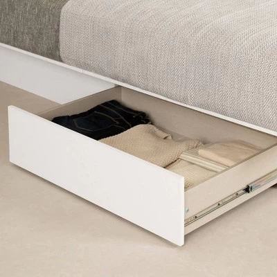 Queen Fusion 2 Drawer Platform Bed Pure White - South Shore - Image 3