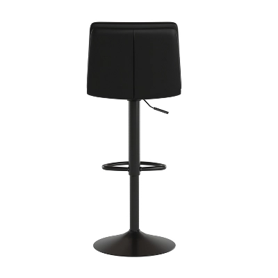 Merrick Lane Modern Upholstered Adjustable Height Stools With Sturdy Iron Bases - Image 8