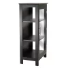 Poppy Display Curio Cabinet With Glass Door Wood/Black - Winsome