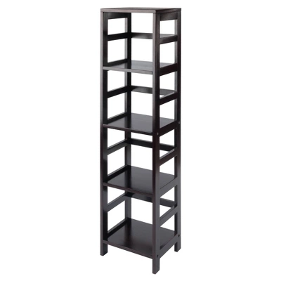 54.8" 5pc Leo Storage Shelf With Baskets Espresso/Chocolate - Winsome - Image 4