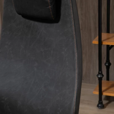 Vinsetto High-Back Executive Office Chair, Ergonomic Leather Computer Desk Chair With Adjustable Height, Headrest And 360 Swivel Wheels, Deep Gray - Image 5