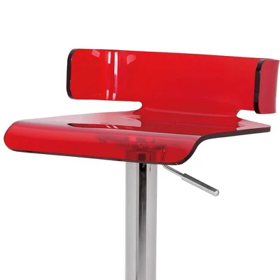 15" Rania Barstool Red/Chrome - Acme Furniture