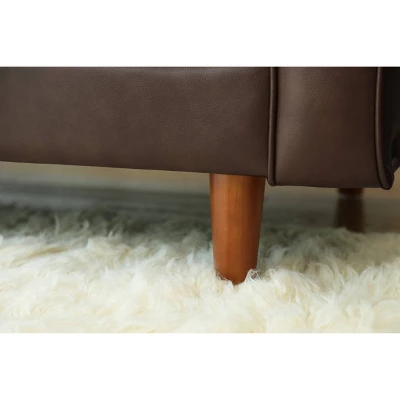 Hobbes Mid-Century Leather Sofa - Abbyson Living - Image 7