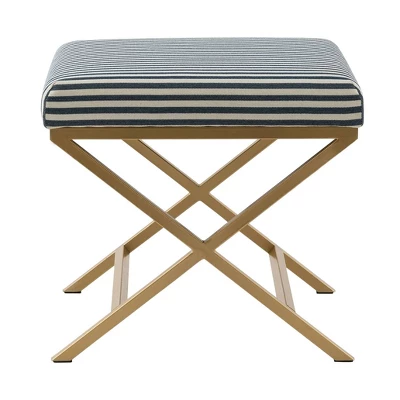 20" Square Metal X Base Ottoman - WOVENBYRD - Image 10