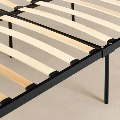 Queen Hype Metal Framed Upholstered Bed Set Pure Black - South Shore - Image 4