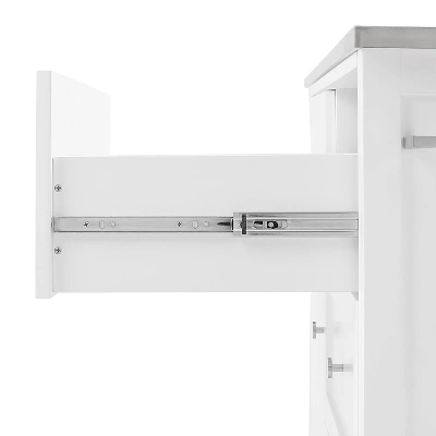 Soren Stainless Steel Top Kitchen Island/Cart Stainless Steel /White - Crosley - Image 13