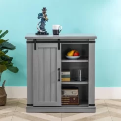 TV Stand For TVs Up To 40" Gray - Home Essentials