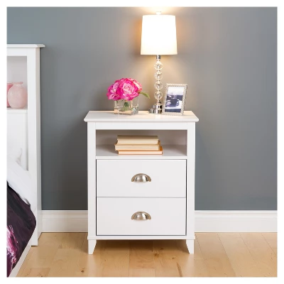 Yaletown 2 Drawer Nightstand - White - Prepac - Image 4