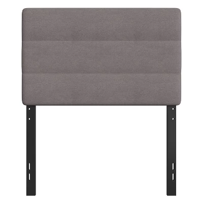 Emma And Oliver Modern Upholstered Headboard With Horizontal Line Stitching And Adjustable Height Rails - Image 10