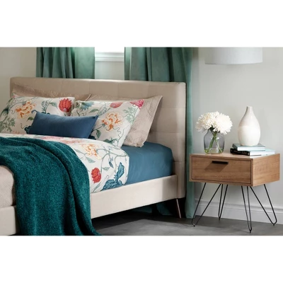 Slendel 1 Drawer Nightstand Light Brown - South Shore - Image 2