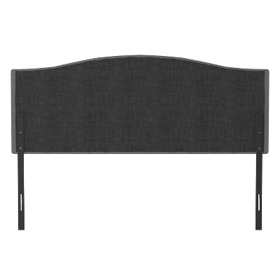 Full/Queen Provence Upholstered Arch Adjustable Tufted Headboard With Frame Glacier Gray Fabric - Hillsdale Furniture - Image 7