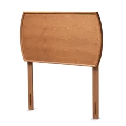 Laurien Wood Headboard Walnut - Baxton Studio