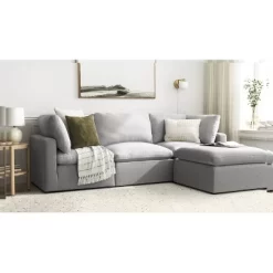 4pc Allandale Modular Sectional Sofa Set Gray - Threshold™