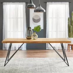 Phyllis Dining Table Natural/Black - Lifestorey