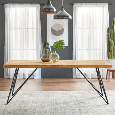 Phyllis Dining Table Natural/Black - Lifestorey