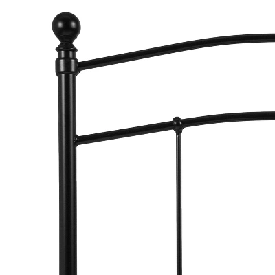 Merrick Lane Metal Headboard Contemporary Arched Headboard With Adjustable Rail Slots - Image 10