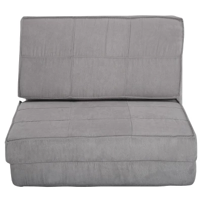Tangkula Fold Down Chair Convertible Couch GrayBlack - Image 4