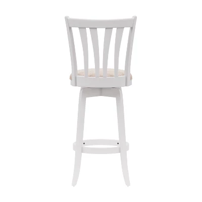 30" Savana Wood Bar Height Swivel Stool White - Hillsdale Furniture - Image 7