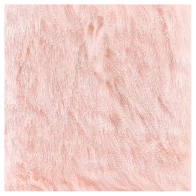 Faux Fur Rectangle Bench - Pink - HomePop - Image 7