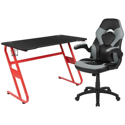 Flash Furniture Gaming Desk And Racing Chair Set With Cup Holder And Headphone Hook - Image 13