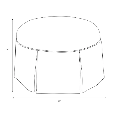Round Skirted Ottoman - Skyline Furniture - Image 2